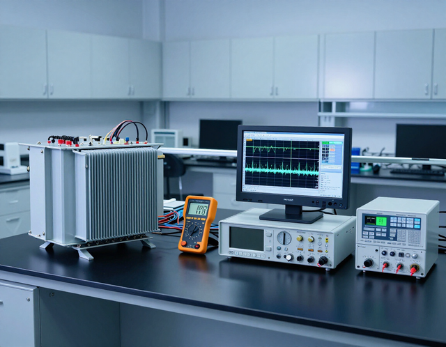 Laboratorio di controllo qualità per trasformatori