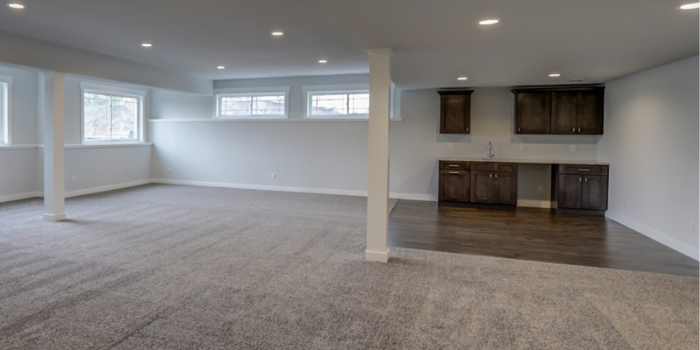 newly remodeled basement in Madison, Wisconsin