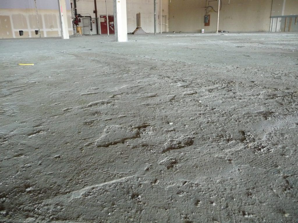 concrete slab before grinding
