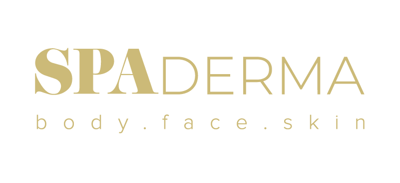 the logo for spaderma body , face , skin