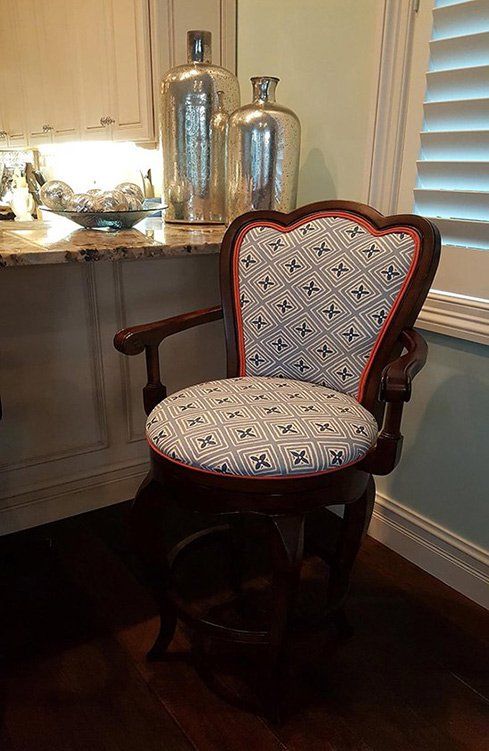 Reupholstering — Wodden Chair and Marble Table  in Fort Myers, FL