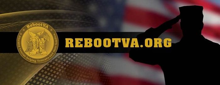 A Logo For Rebootva Networks With A Soldier Saluting - Nationwide - RebootVA Systems