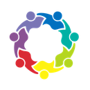 A group of people are standing in a circle holding hands.