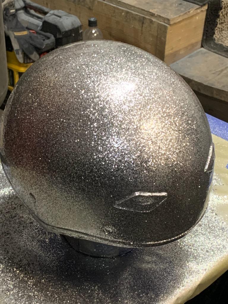 Grey helmet