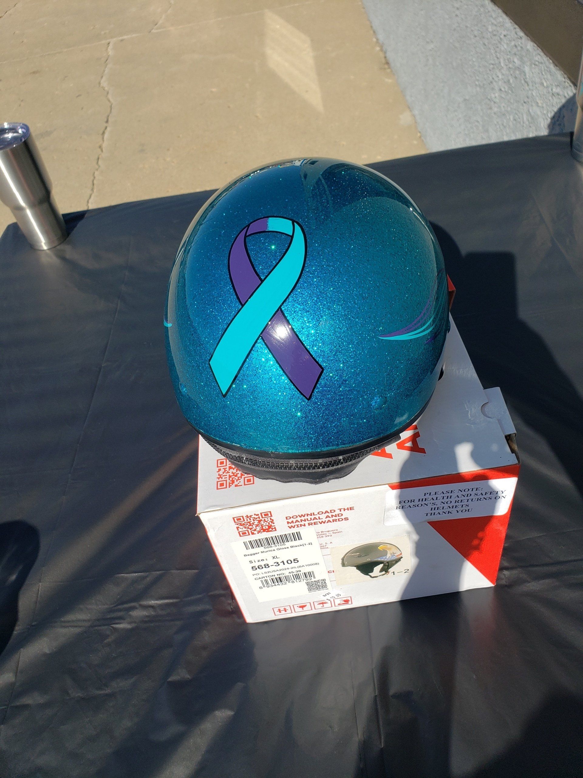 Custom painted helmet