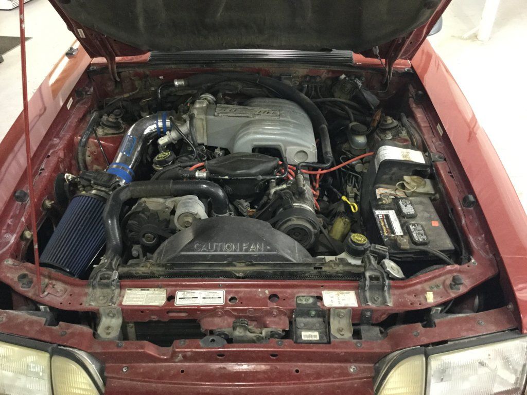 further view of car with hood open