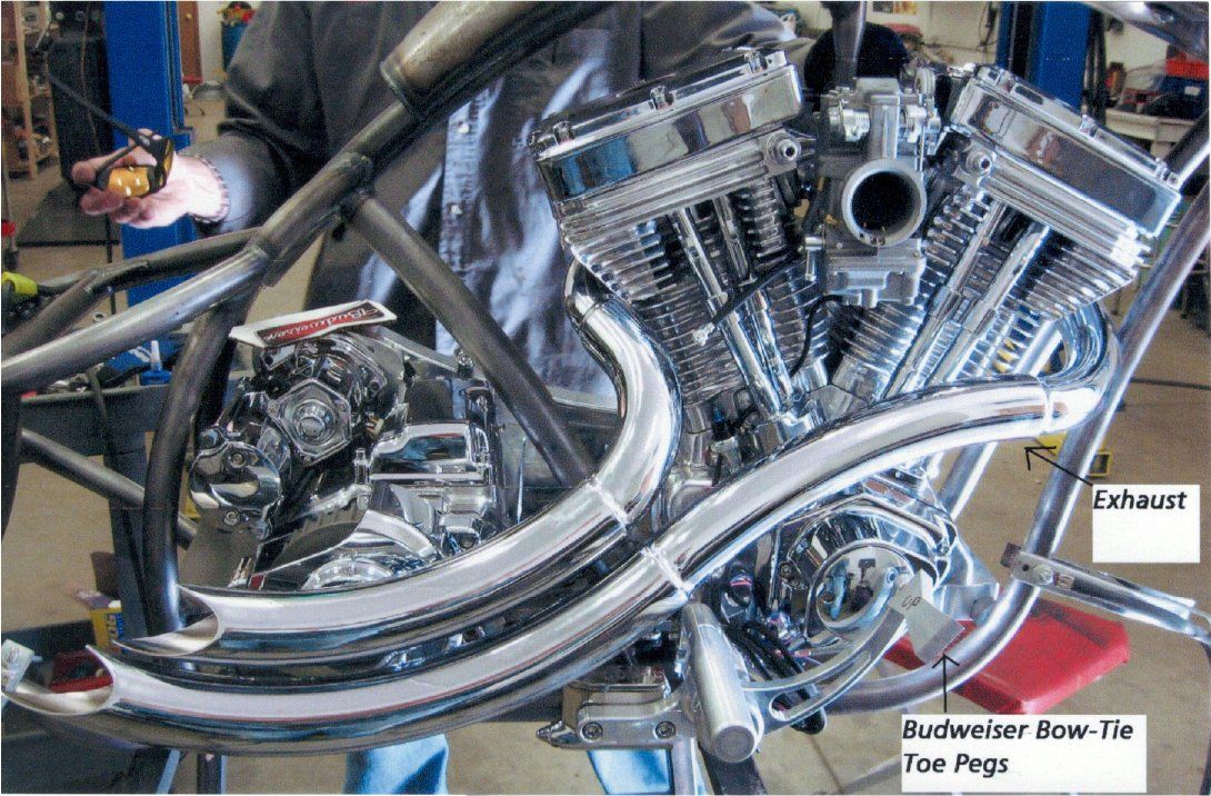 close up of motorcycle engine