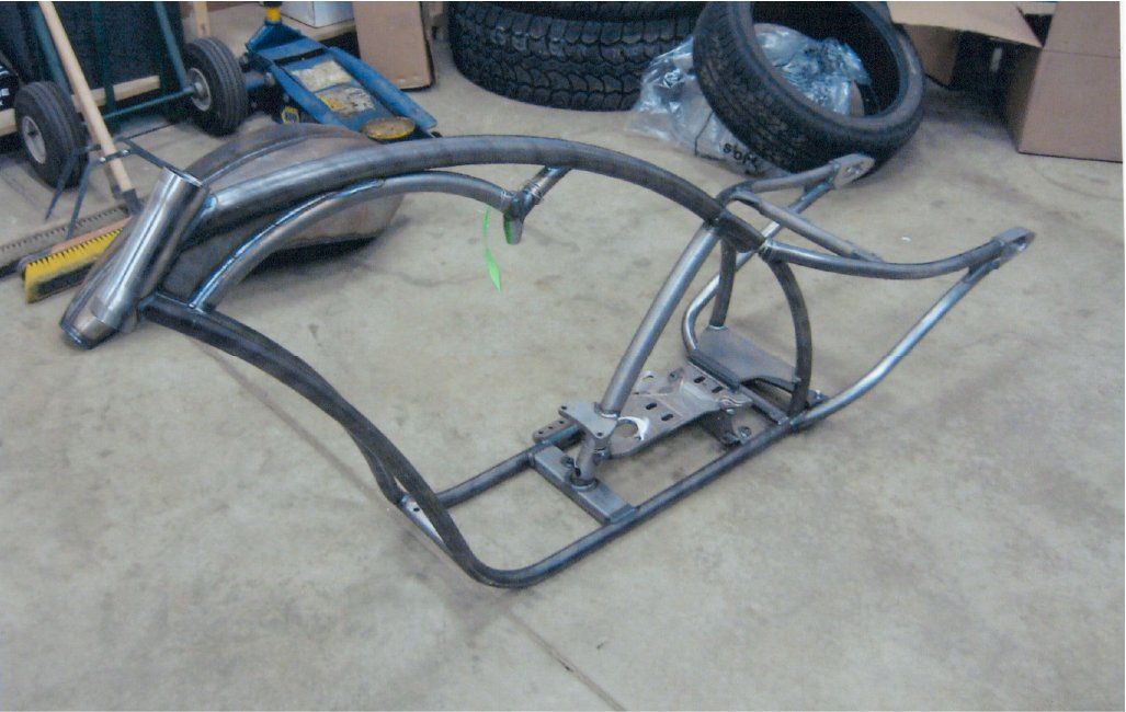 bike frame on ground