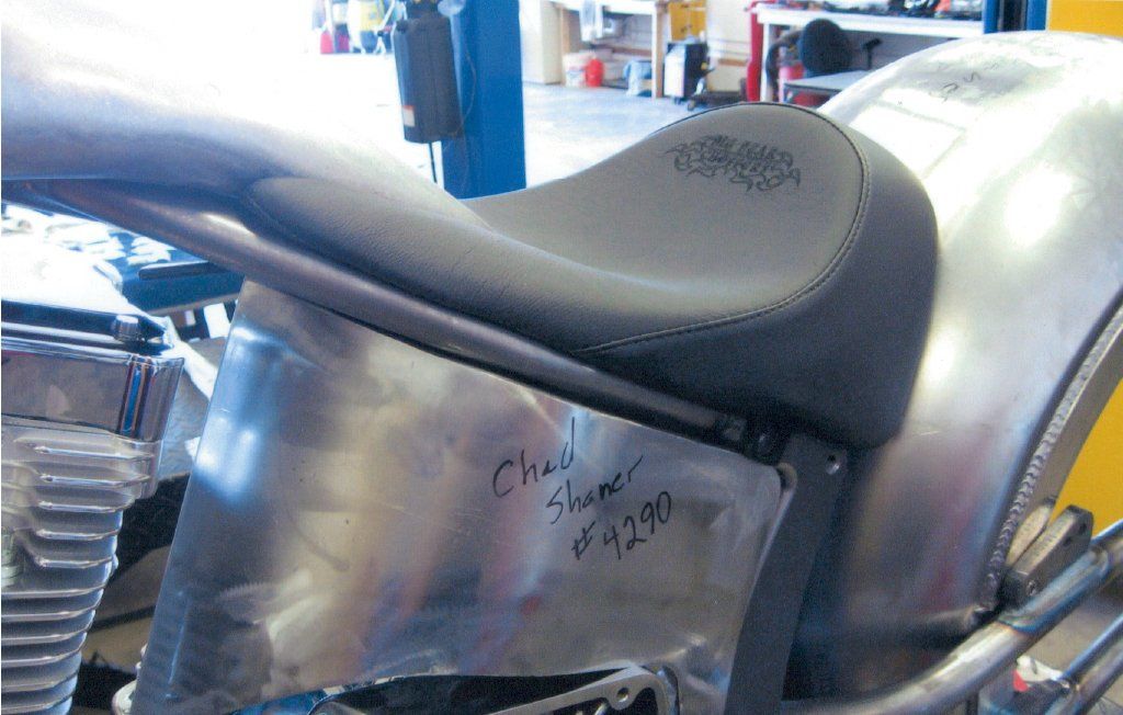 close up of motorcycle seat