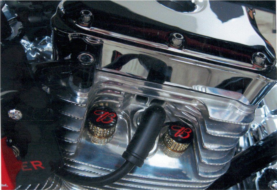 close up of engine covers in the shape of bottle caps