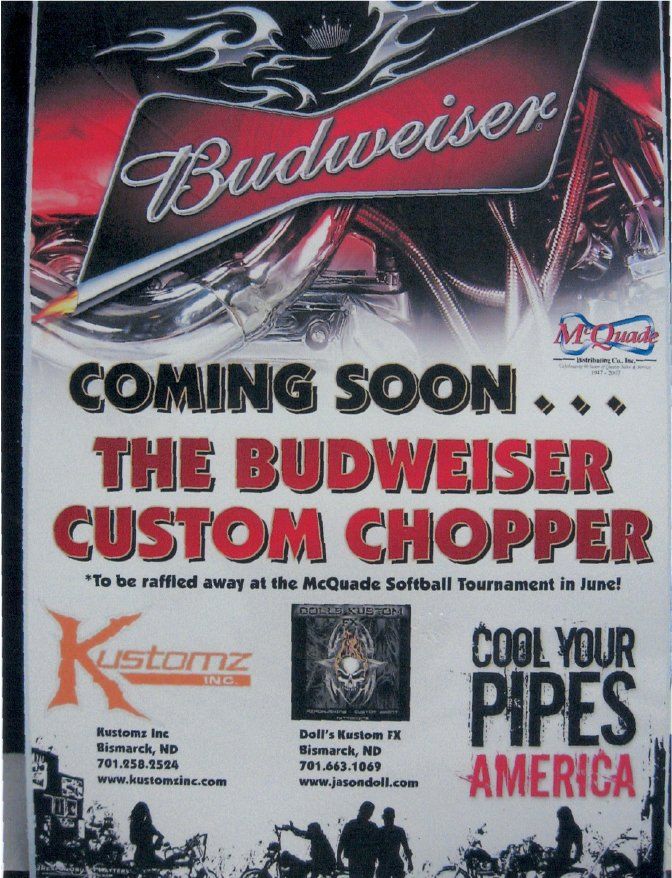 budweiser raffle promotional flyer