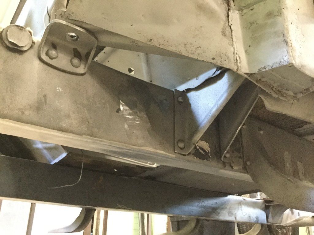 close up of under side of truck parts
