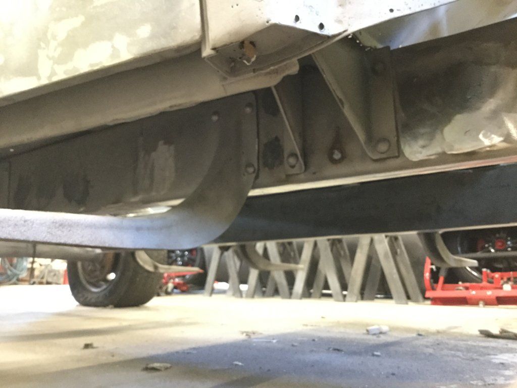 low view of truck frame