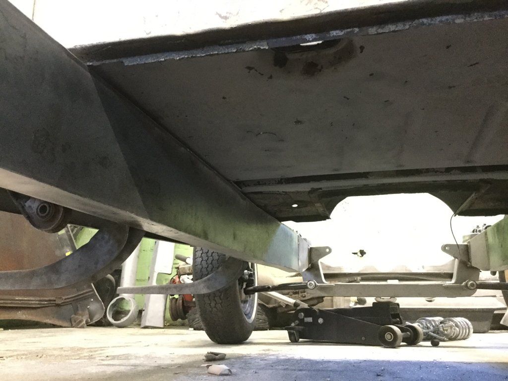 view of under side of truck