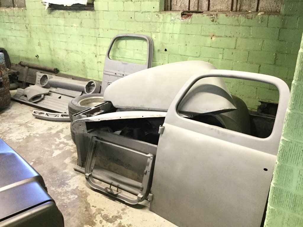 truck doors against wall