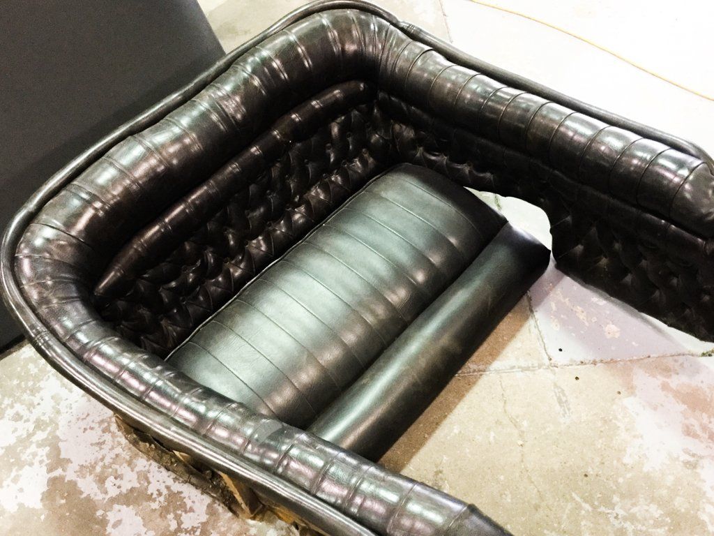 front seat removed from car