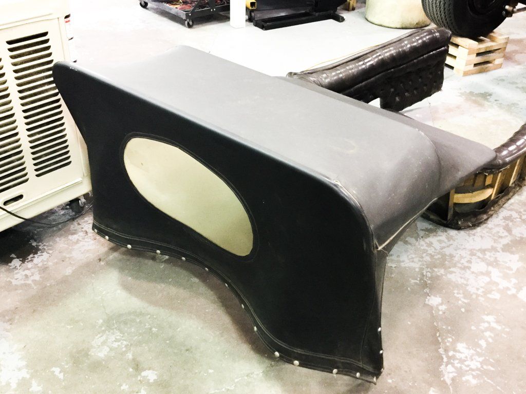 car overhead hood removed