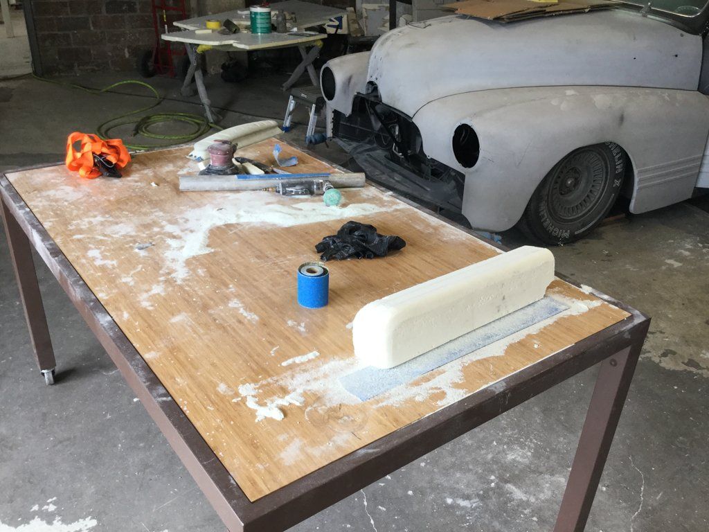 applying resin to wooden car parts