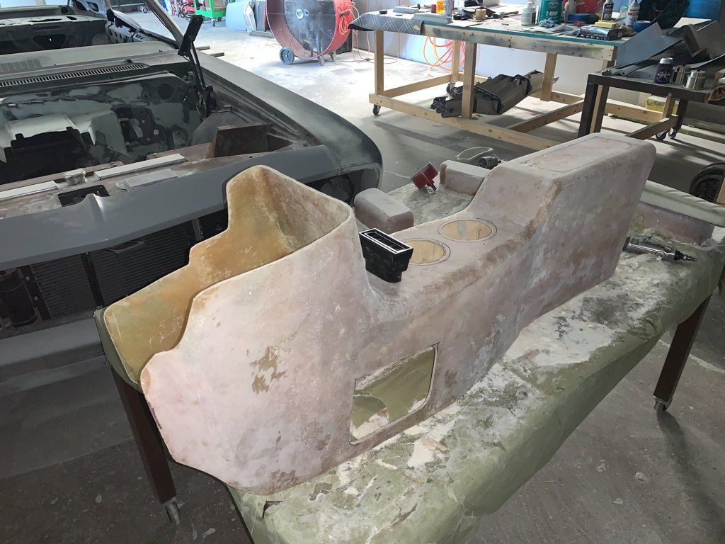 plaster mold on workbench