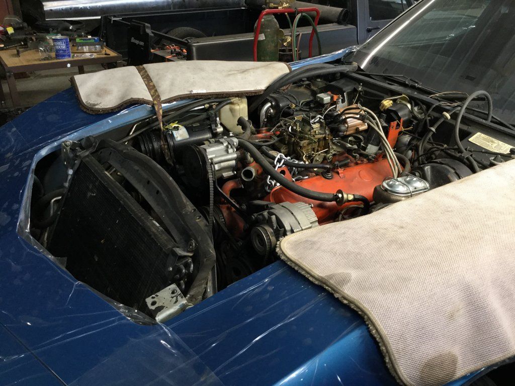 car front hood opened