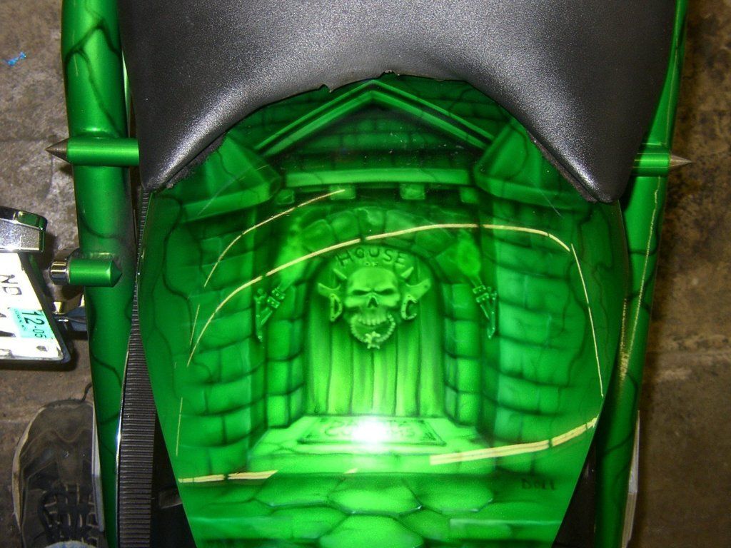 customized skull door design on seat