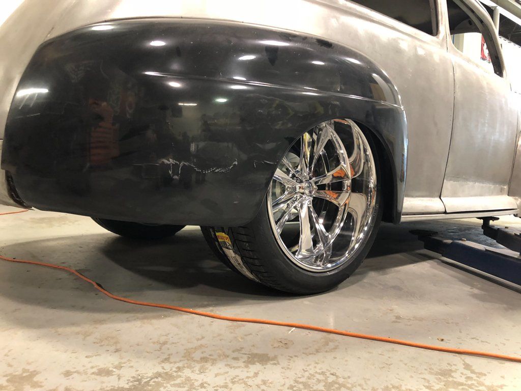 close up of chrome tire rims