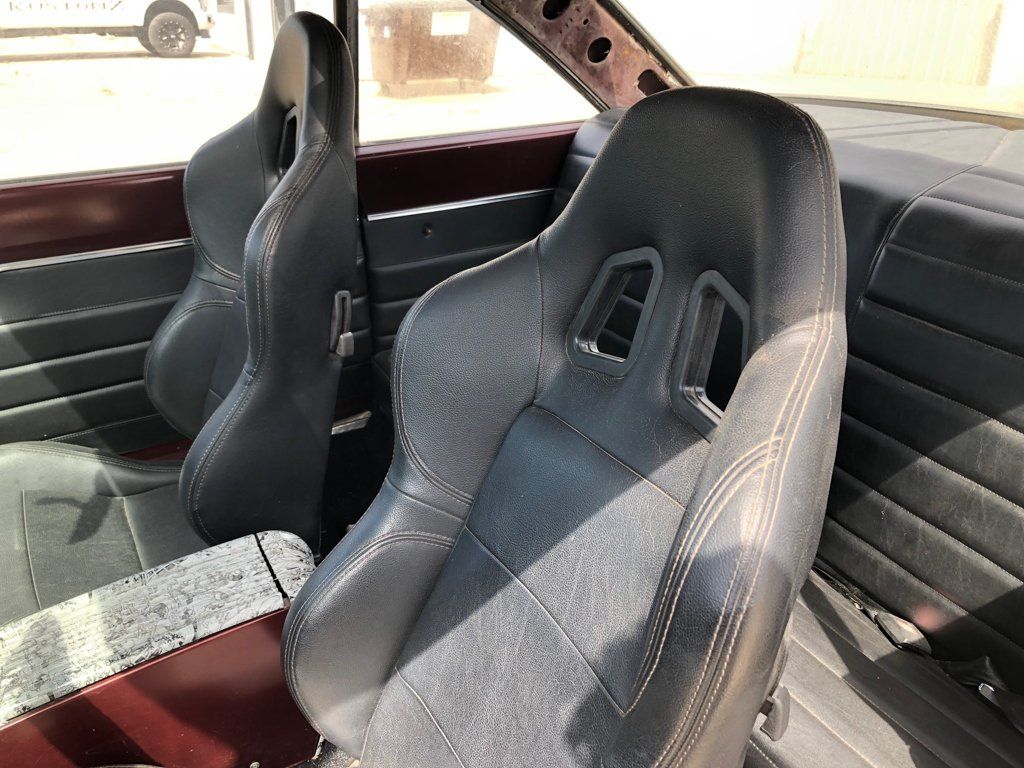 front bucket seats of car