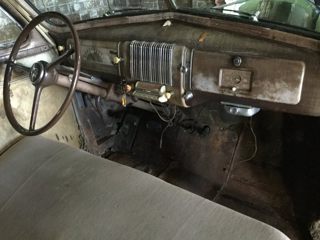 black 1940 chevy special deluxe coupe central heating console