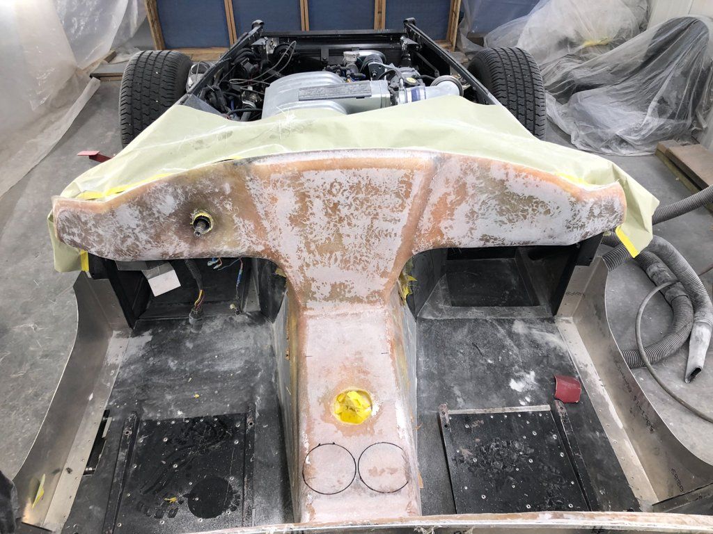 central console stripped completely of paint