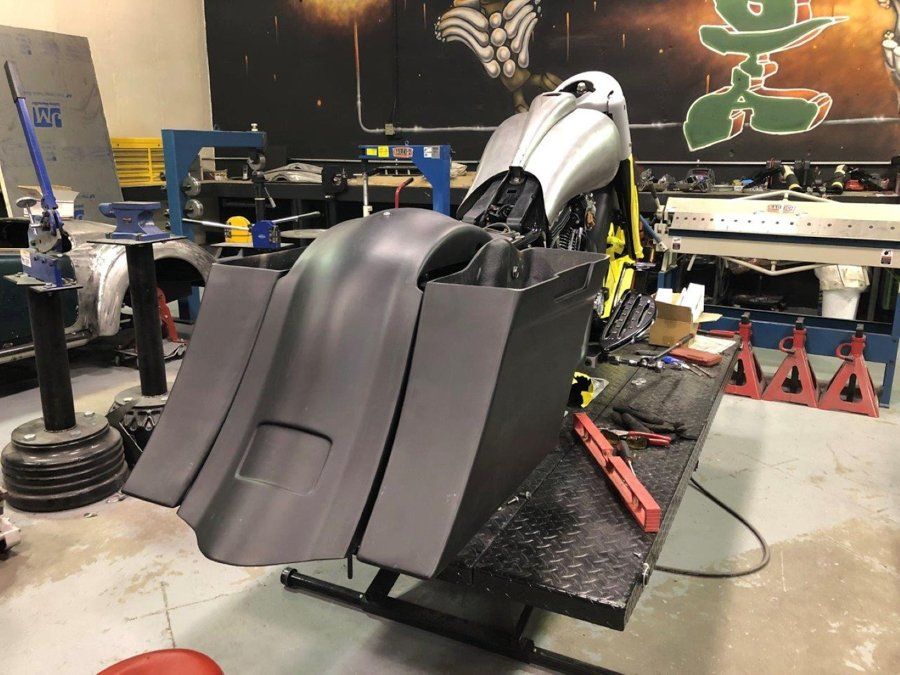 black chopper new rear fender