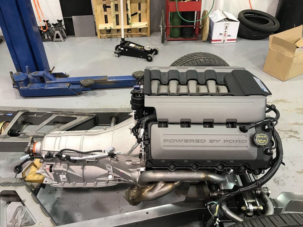 side view of car engine