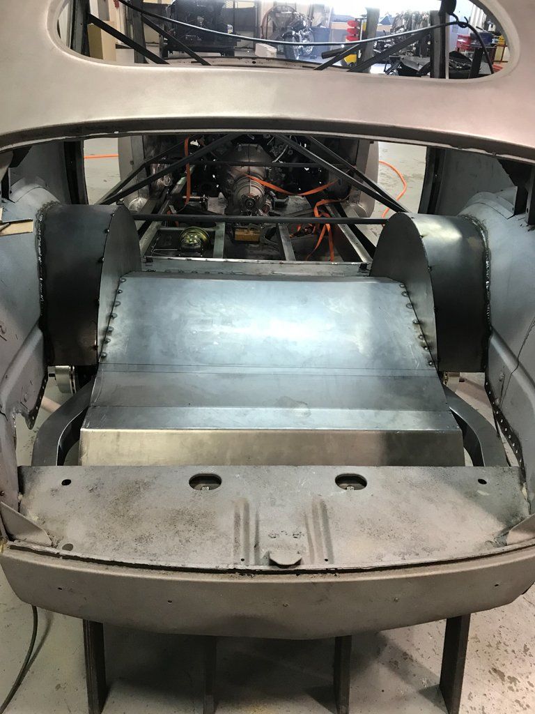 rear view of empty car trunk