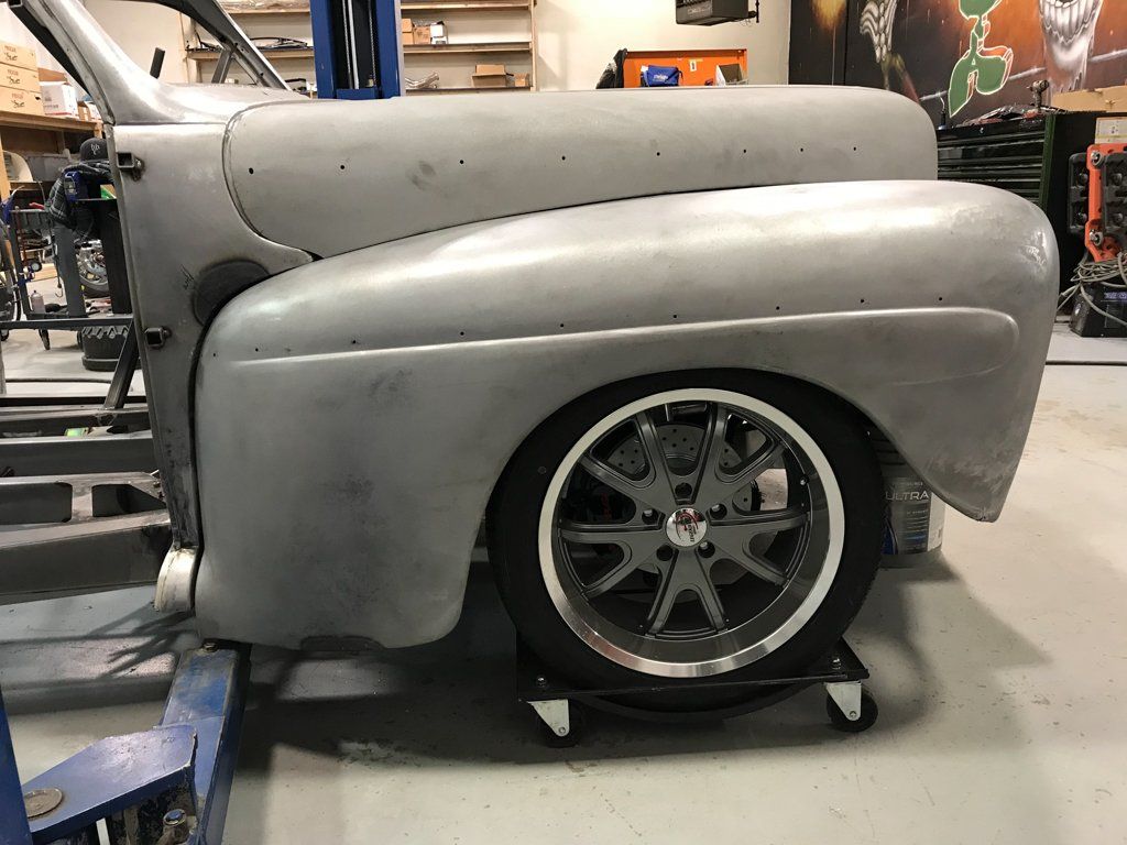 side view of car wheel