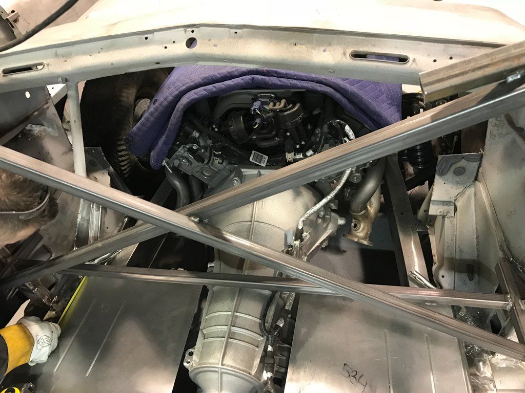 interior of car with parts exposed