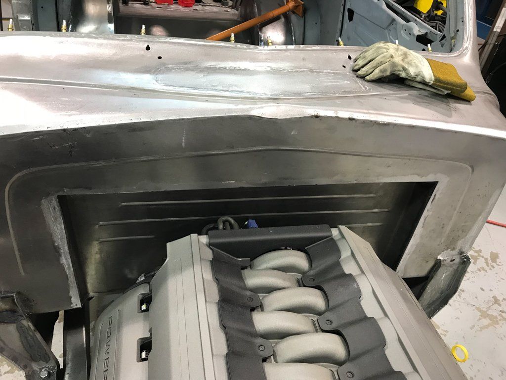 top view of car engine