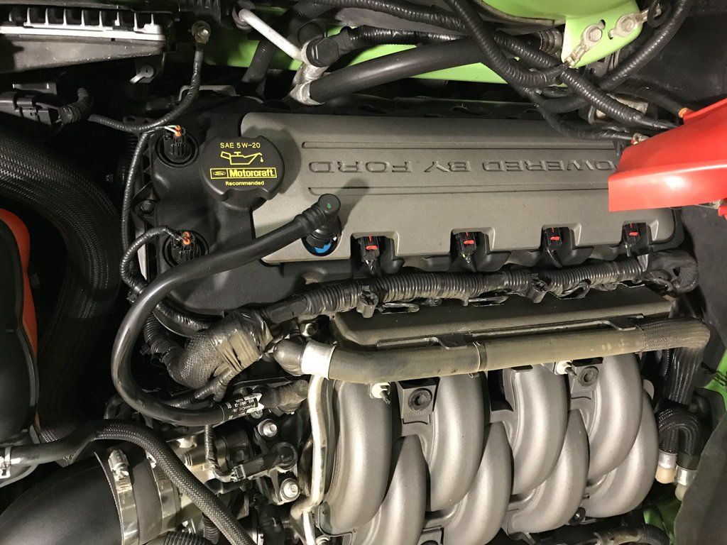 side view of car engine