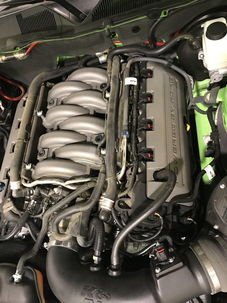 close up of car engine