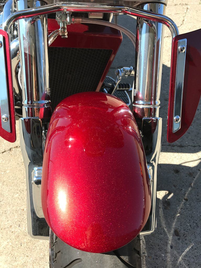 close up of rear fender