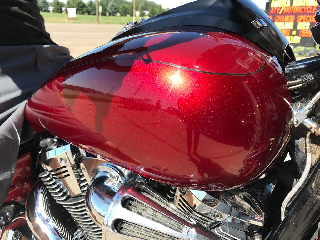close up of and and chrome fuel tank