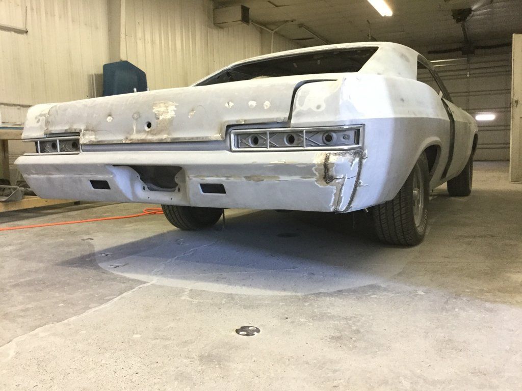 low view of rear of car