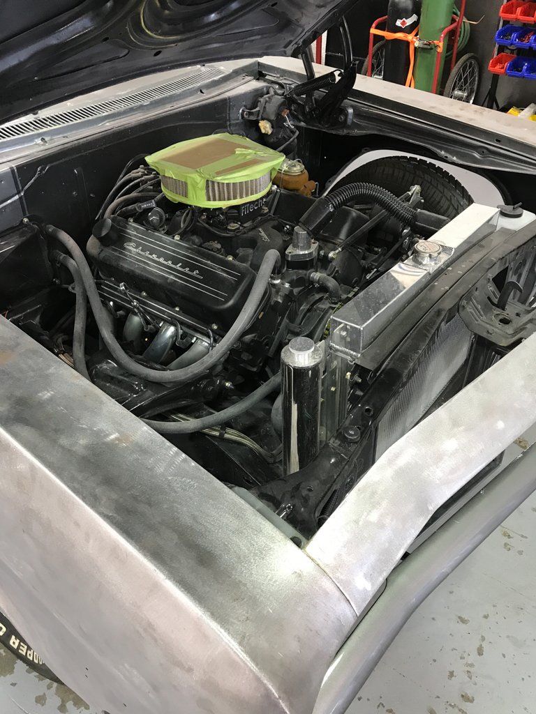 close up of car engine