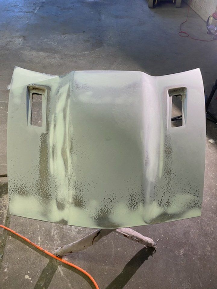 corvette hood removed with no color