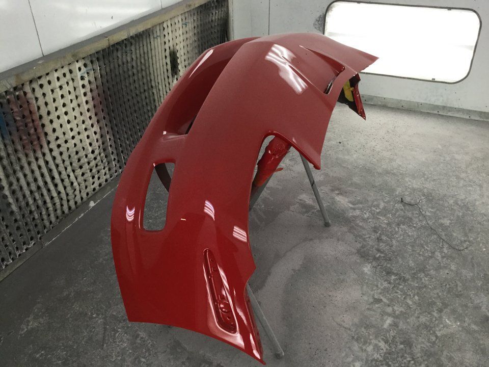 red corvette fender isolated