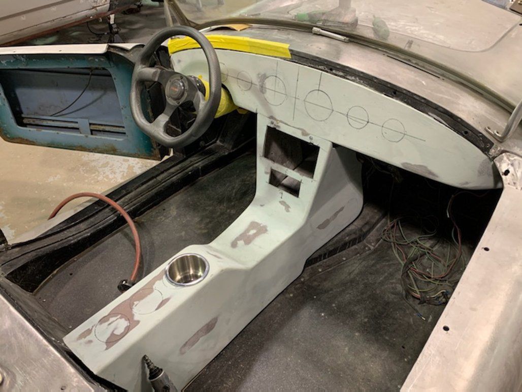 center console installed with cup holder