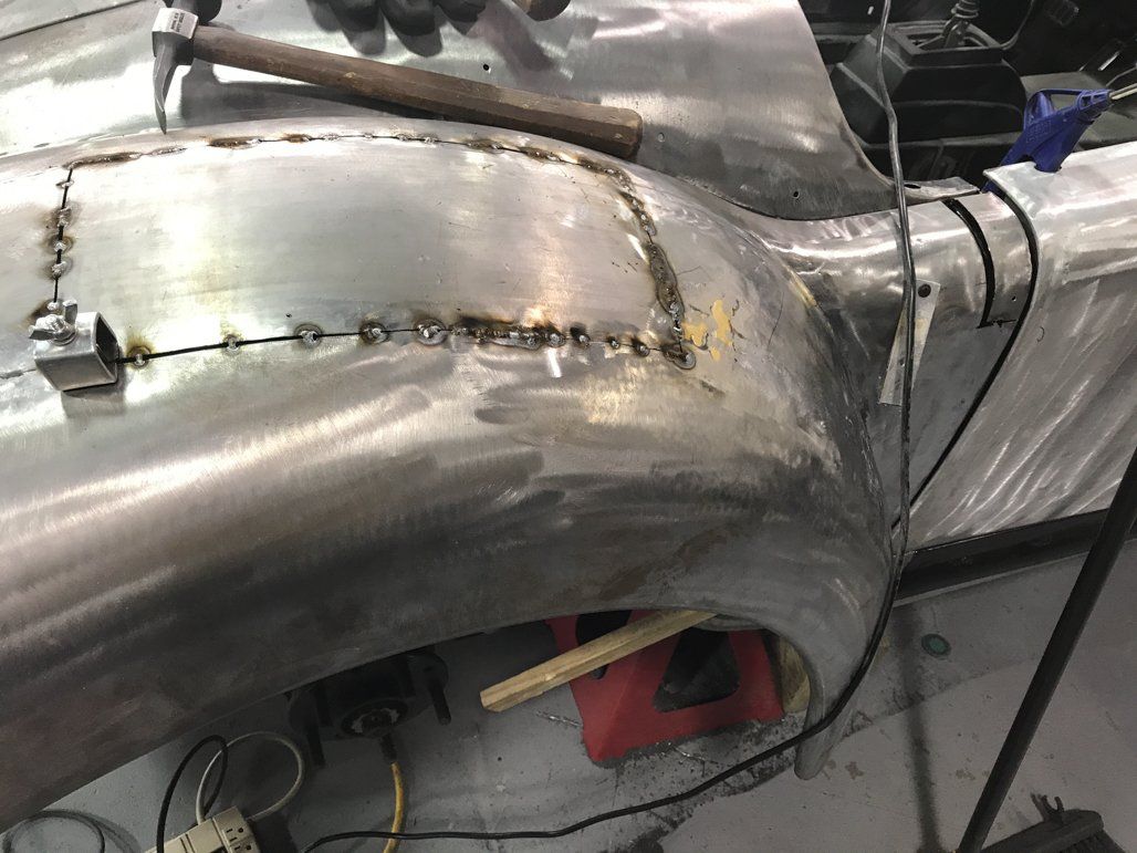 close up of rear welding