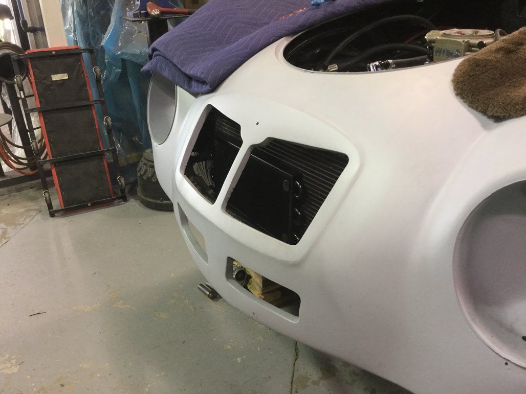 close up of front grill removed