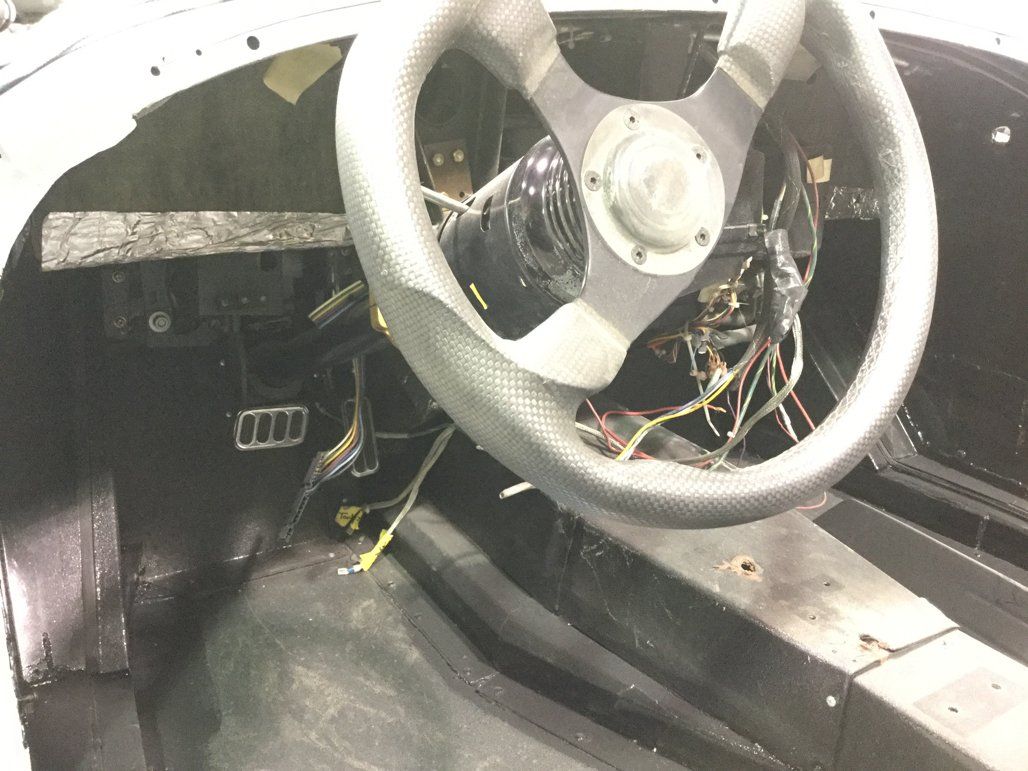 interior dashboard removed wires exposed