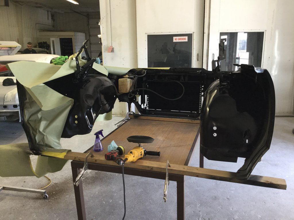 front fender on workbench