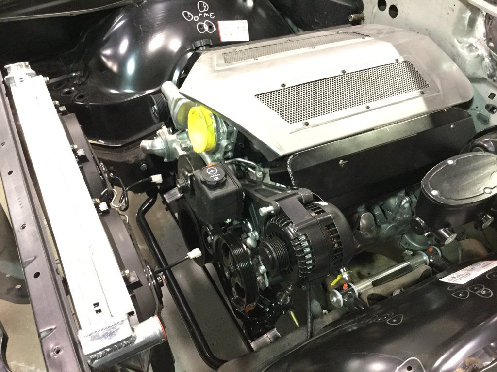 close up of car engine