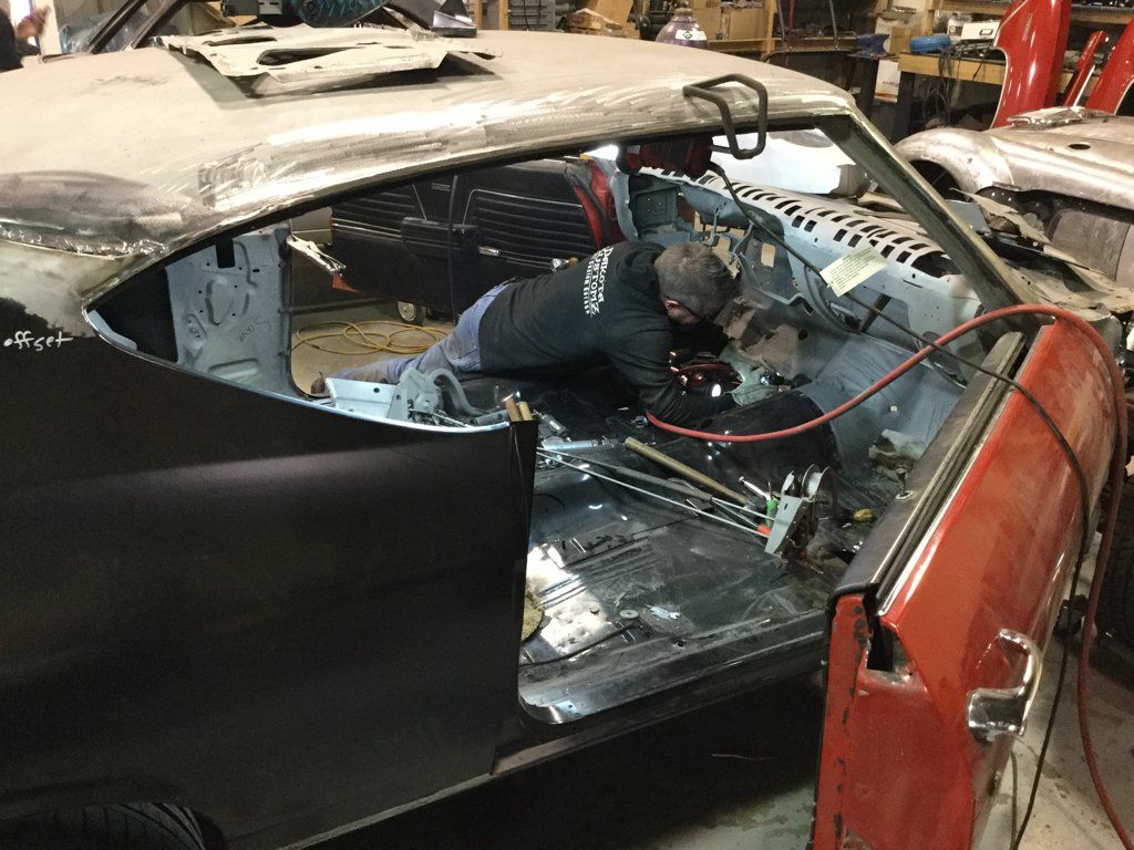 mechanic detailing interior car console